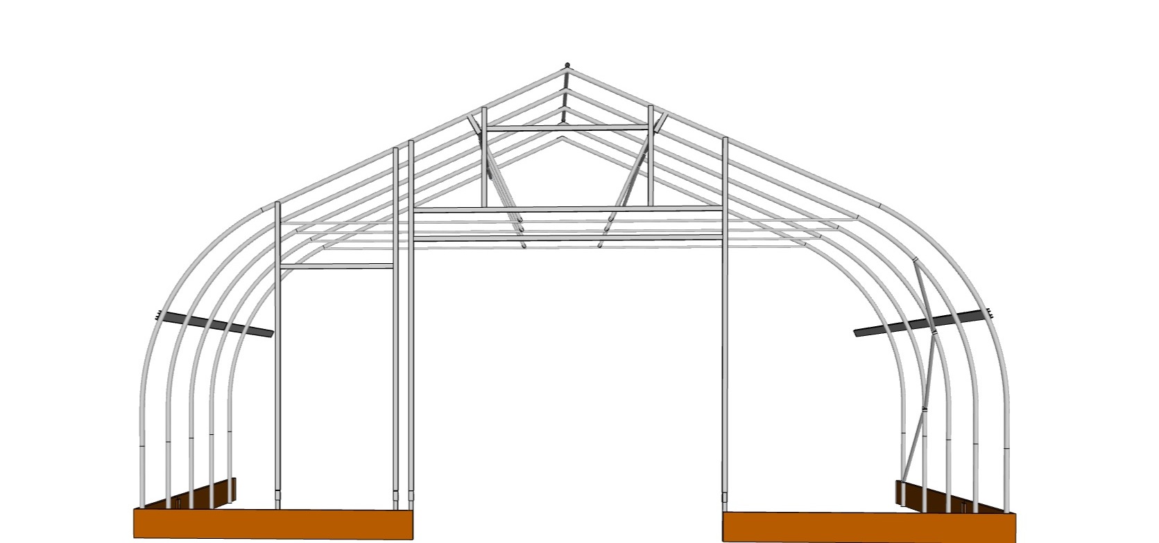 Our 22.5'-wide hoop house brings all the strength and durability of the wider hoophouse, with a footprint to fit your space and your budget